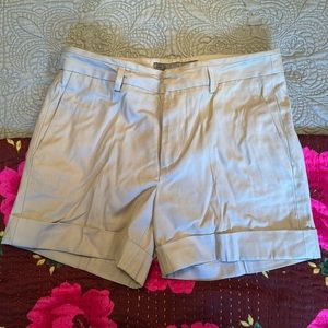 Zara Basic Beige Cotton Shorts